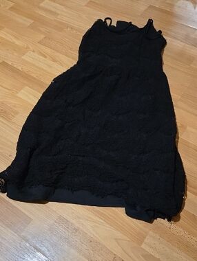 Monteau Black Lace Mini Dress